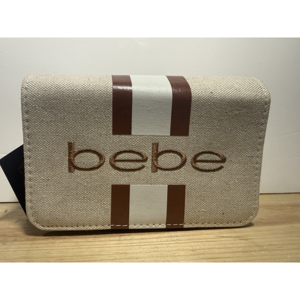 bebe Paisley Canvas Crossbody Caramel Bag Purse NWT MSRP $89